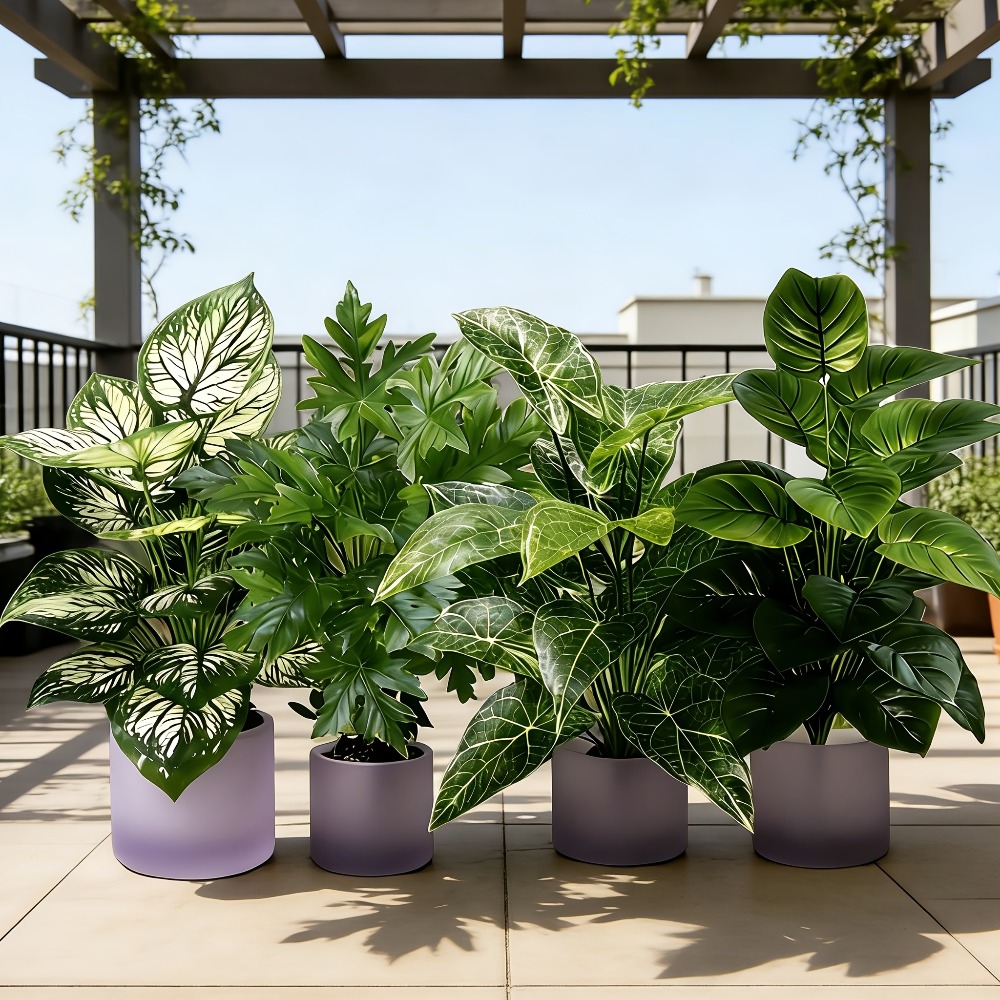 Fiddle Leaf Fig - 4 adet yapay bitkiler 48 yapraklı