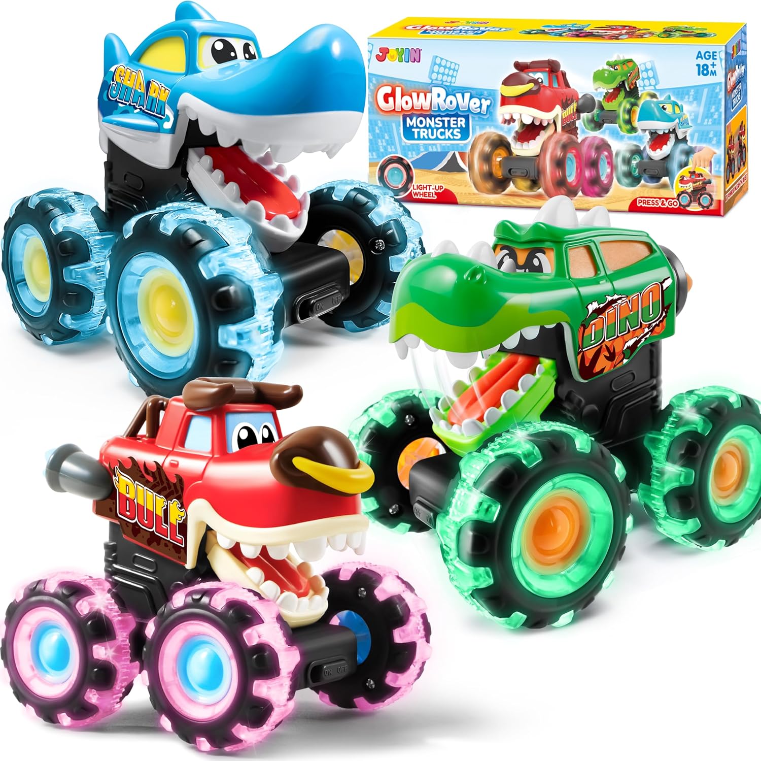 Monstera - JOYFY 3'lü Paket Canavar Kamyon Oyuncak