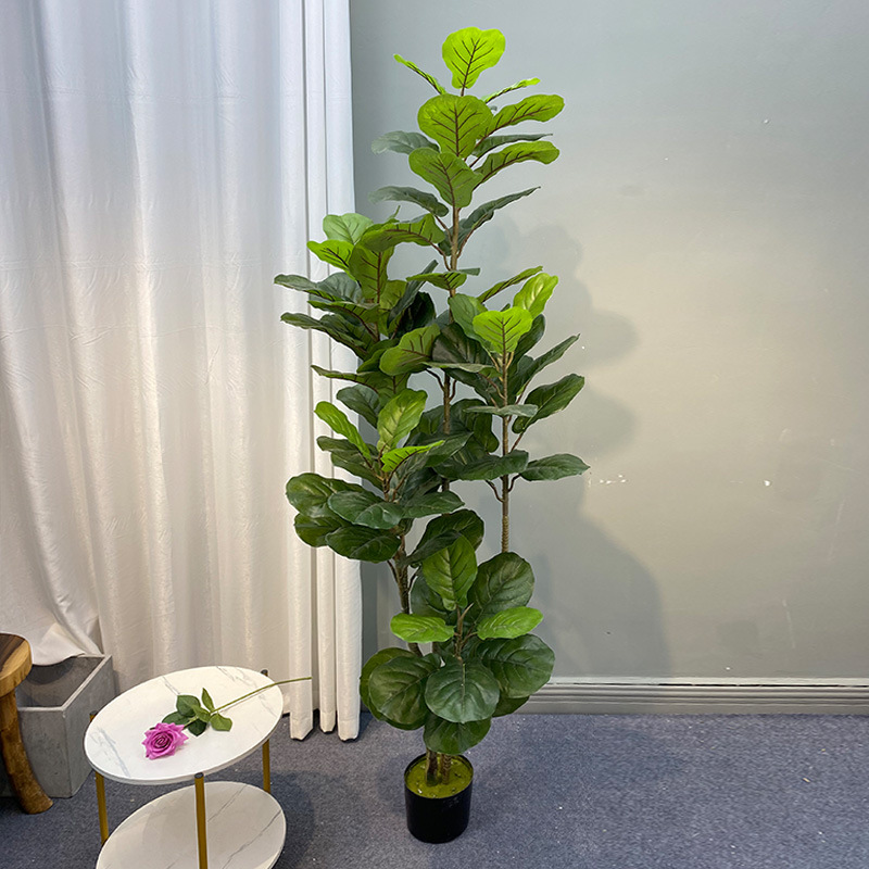 Fiddle Leaf Fig - 59in büyük Ficus ağacı yapay bitkiler