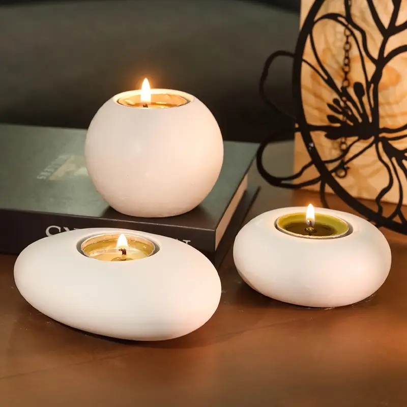 Terracotta Pot - Tealight Mumluk Reçine Silikon Kalıp, Kristal