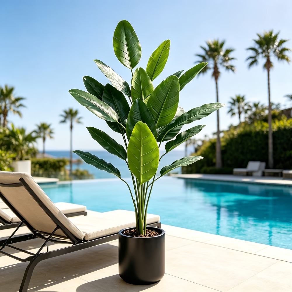 Fiddle Leaf Fig - 1 Adet 105cm Dev Yapay Muz