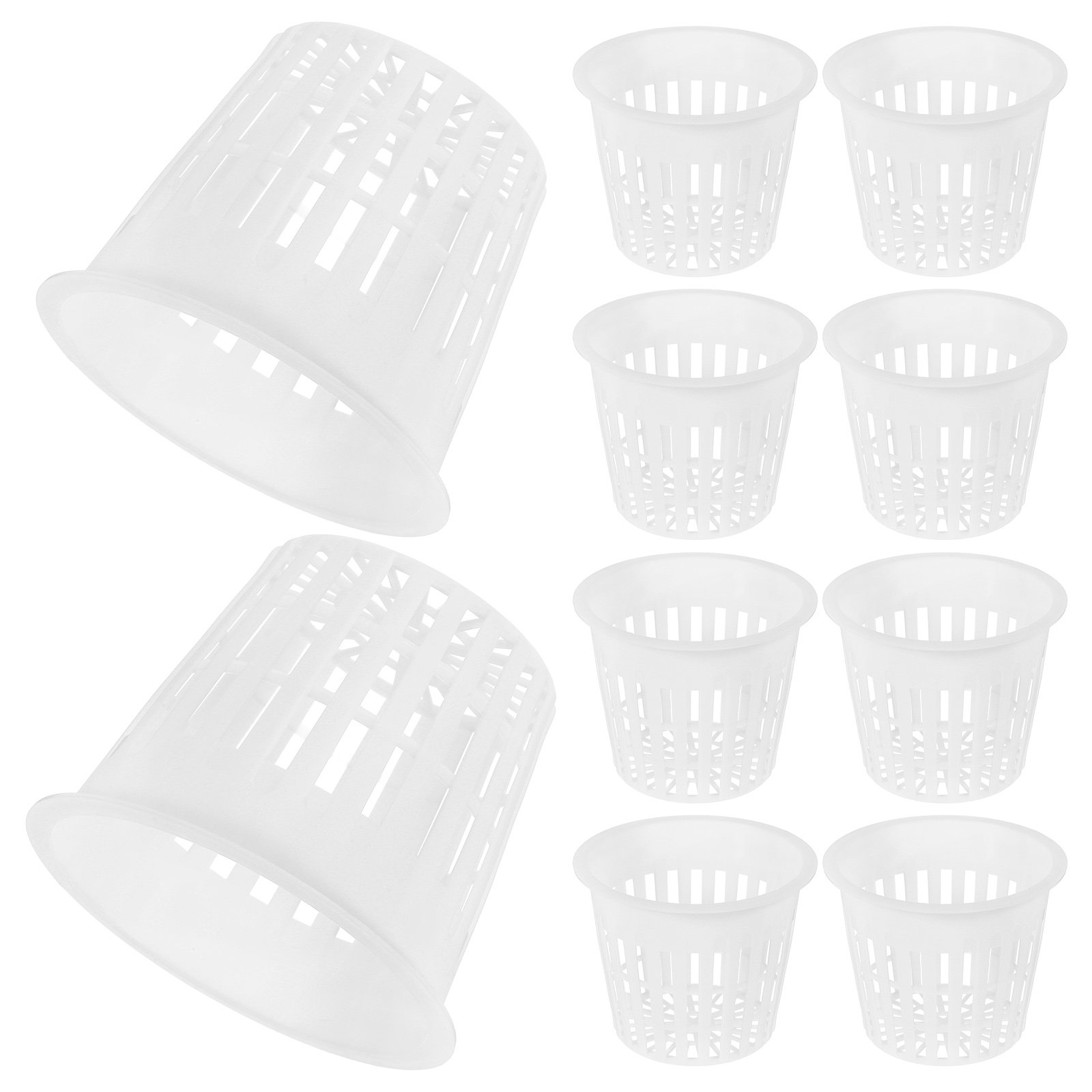 Plant Pot - 10 Adet Fileli Hidroponik Saksı, Plastik