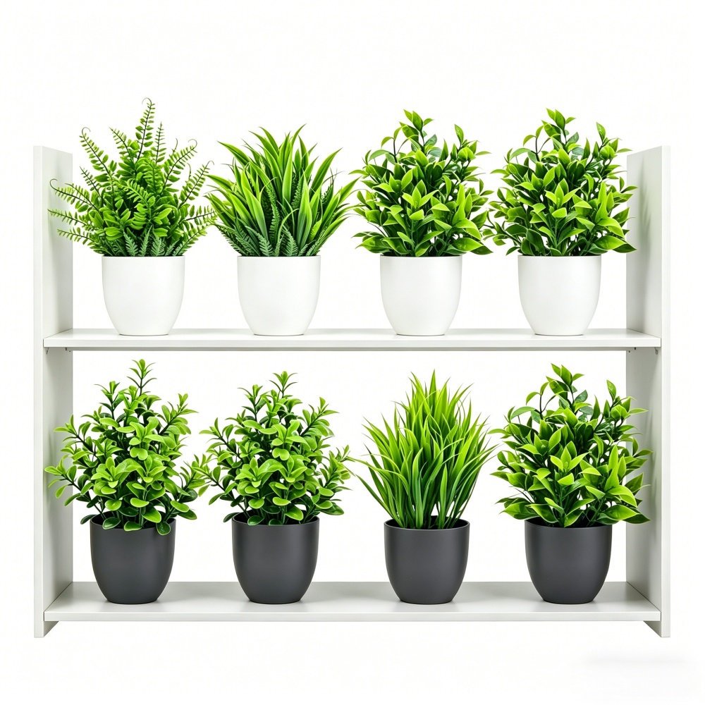 Succulent Set - 4 adet/takım Mini Yapay Bitkiler Saksı