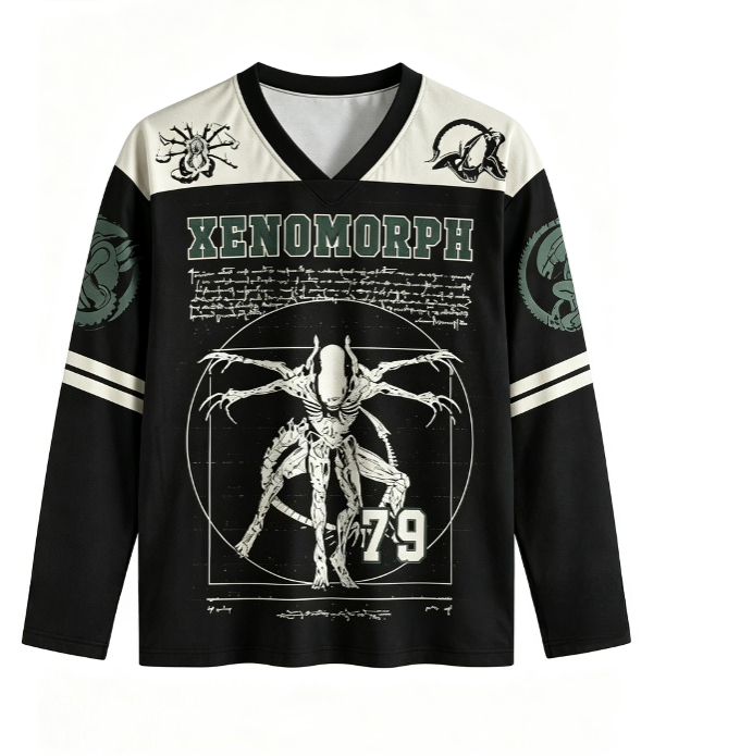 Monstera - Uniseks, Vintage tarzı, V yakalı, uzun