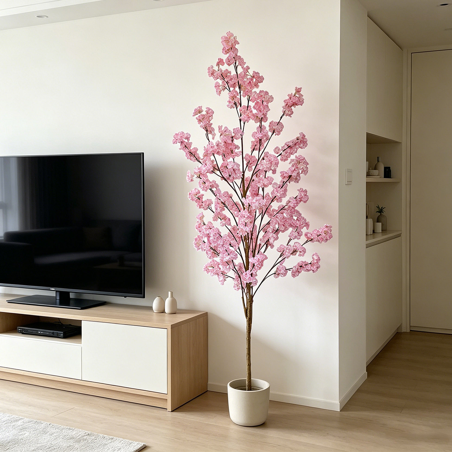Fiddle Leaf Fig - 100-220cm Yapay Kiraz Çiçeği Ağacı Sakura