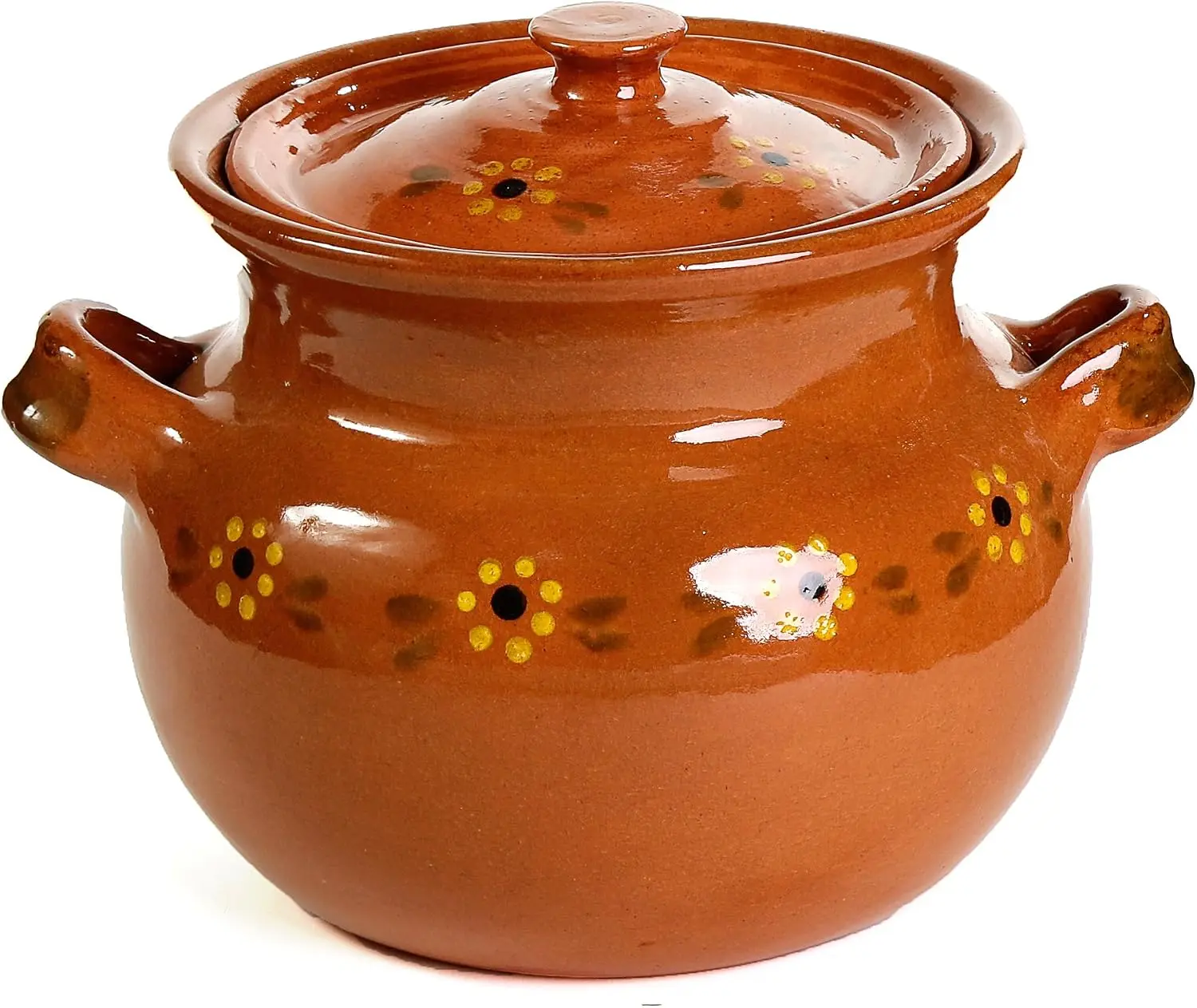 Terracotta Pot - Geleneksel Meksika Kil Fasulye Tenceresi, Terakota,