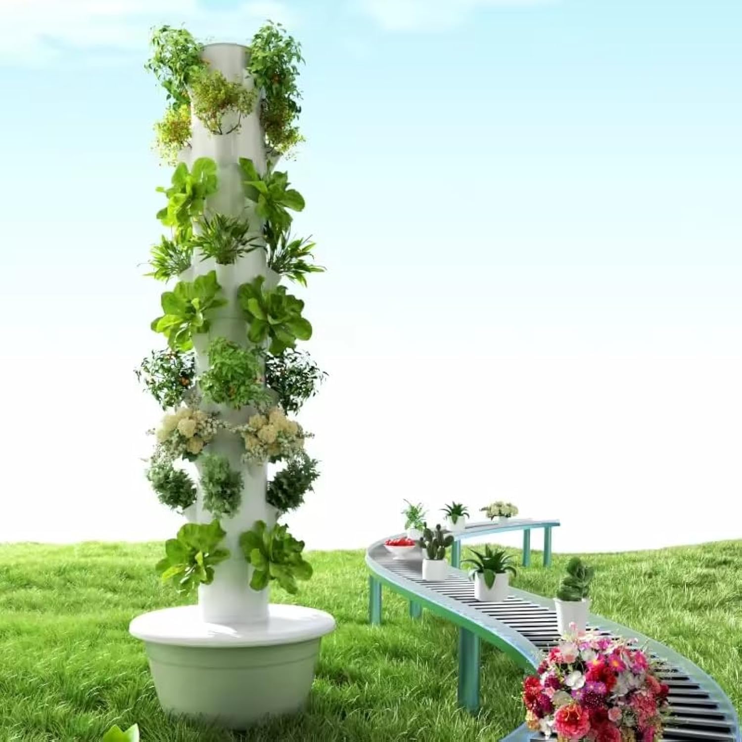 Pothos - Dikey Hidroponik Yetiştirme Kulesi Aeroponik Kule
