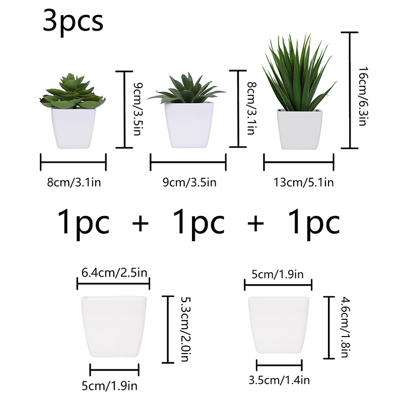 3 adet yapay Evergreen bitki B - Succulent Set incelemesi ve fiyatı