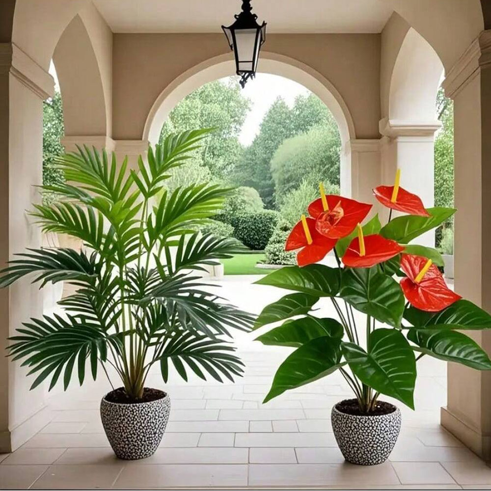 2 takım Büyük Yapay Palmiye Bi - Fiddle Leaf Fig incelemesi ve fiyatı