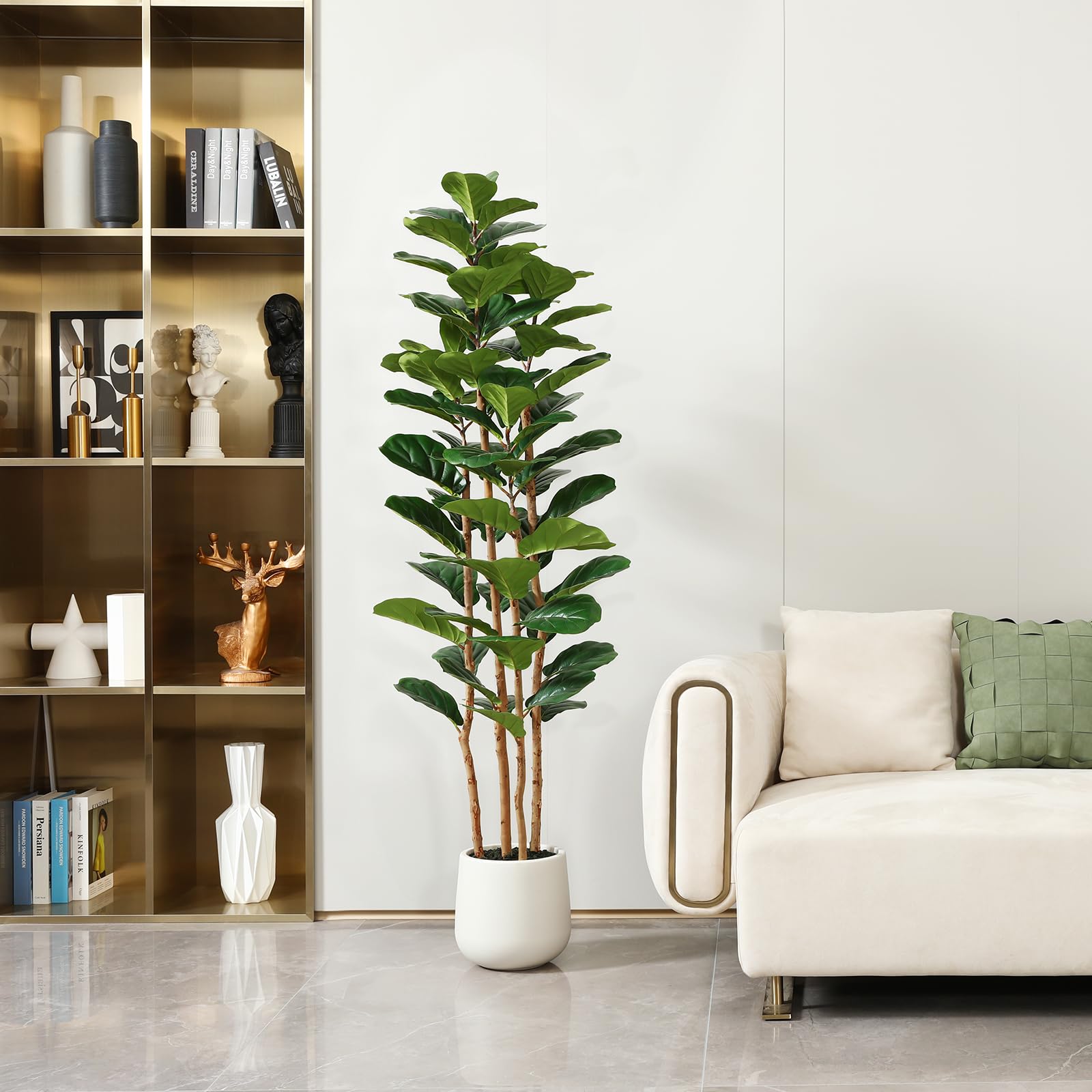 Beyaz Saksılı Yapay İncir Ağac - Fiddle Leaf Fig incelemesi ve fiyatı